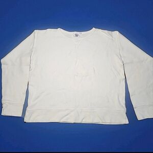 Prairie Cotton White Ribbed Cotton Shirt XL | Made in USA | Feathered P Logo